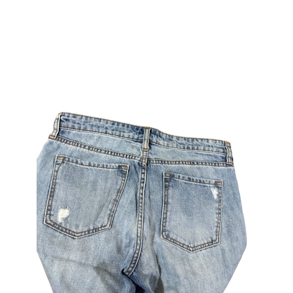 Gap 4/27 Sexy Boyfriend Ripped Distressed Cuffed Denim Jeans - Picture 9 of 9